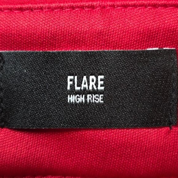 NWT Express High Waisted Flare Pant in Red 2L - Picture 9 of 13